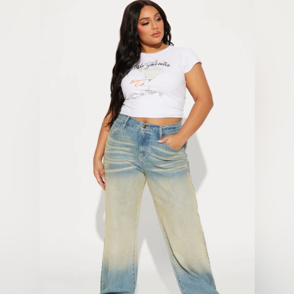 Denim jeans, wide legs. New no tags.
